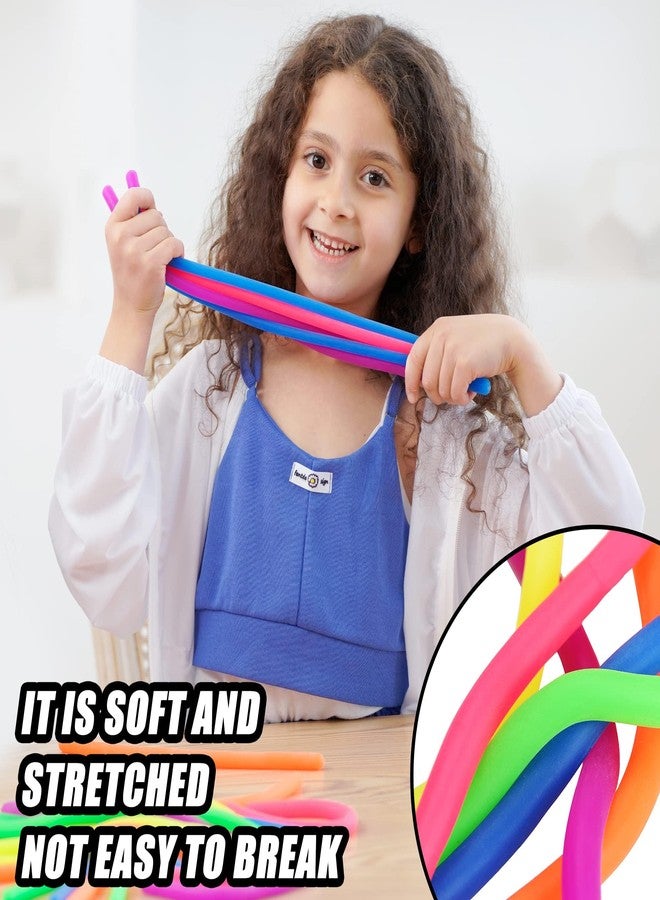 Rtinsd String Noodles Toys Large 12 pcs Stress Stretchy Strings Toys for Kids Fosters Creativity and Focus Relief for Adults Improve Concentration for School Holiday Classroom Gift - Image 5